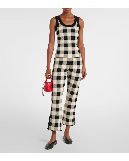 Posse Black Pippa Checked Tank Top