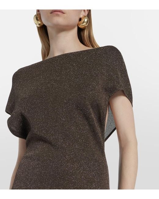 Max Mara Brown Eschimo Pen-Back Maxi Dress