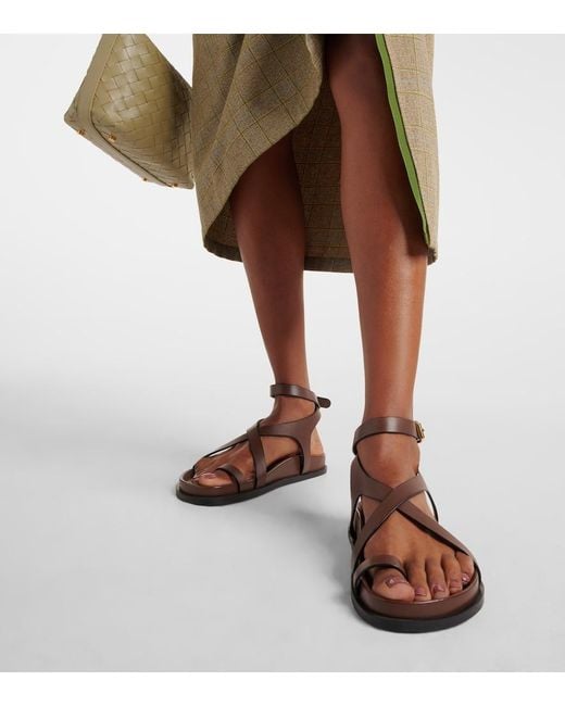 A.Emery Brown Jalen Slim Leather Sandals