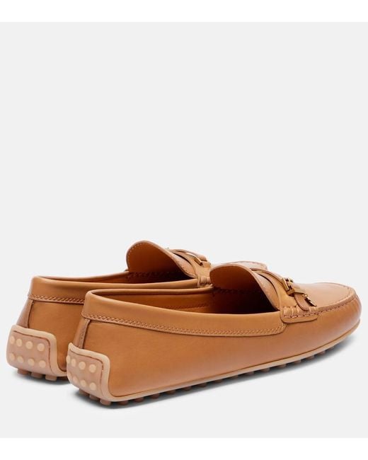 Tod's Brown Mokassins Gommino Aus Leder