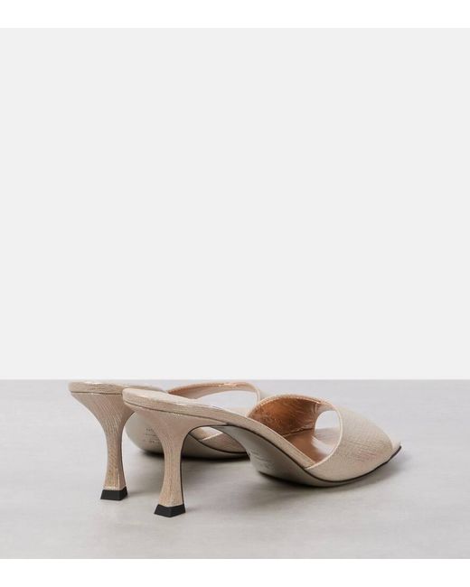 Mules Skye 70 En Cuir Metallise Jimmy Choo en coloris Natural