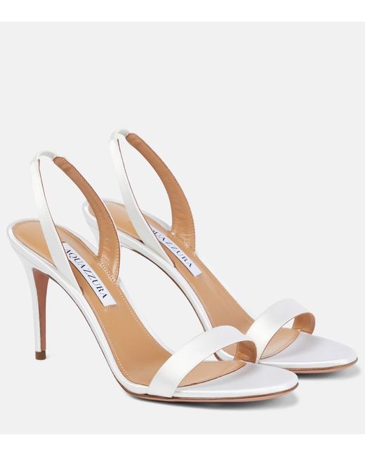 Aquazzura Multicolor So Nude 85 Satin Sandals