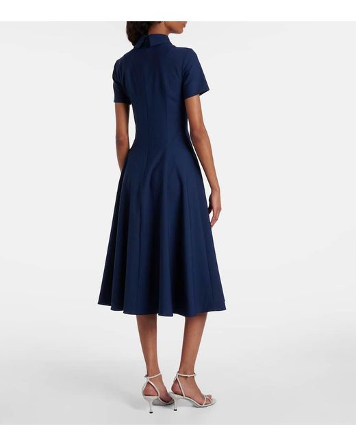 Emilia Wickstead Blue Jody Shirt Dress