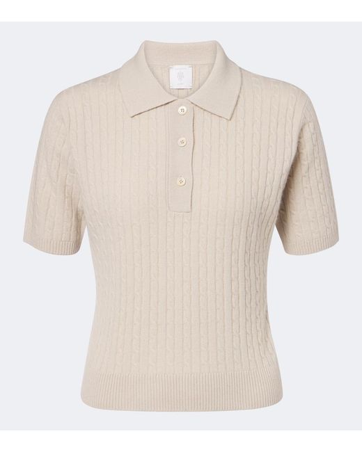 Eleventy Natural Cashmere Polo Shirt
