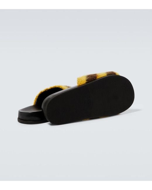 Marni Multicolor Fussbett Striped Slides for men
