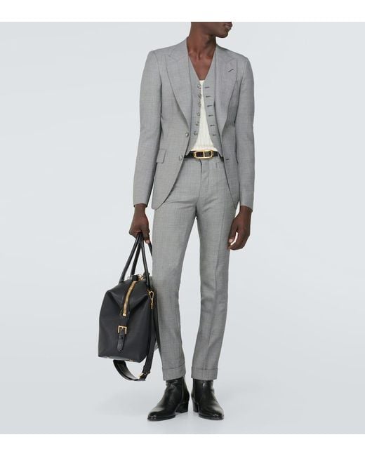 Tom Ford White Pointelle Silk Tank Top for men