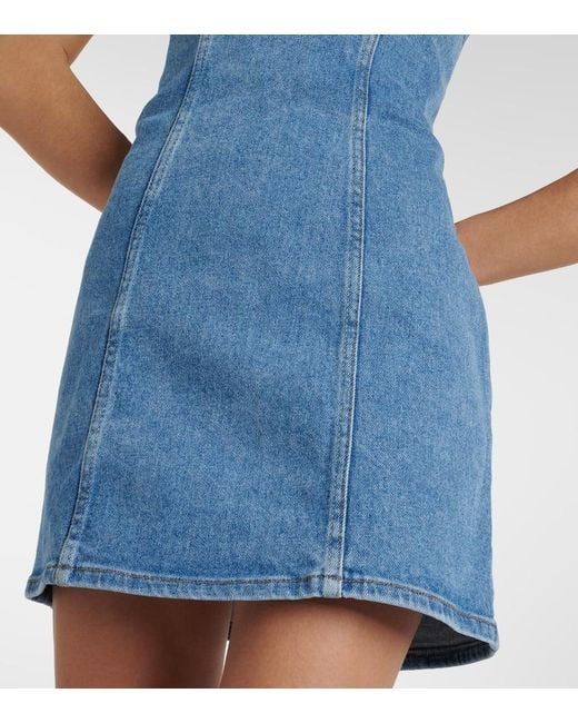 Magda Butrym Blue Denim Corset Dress