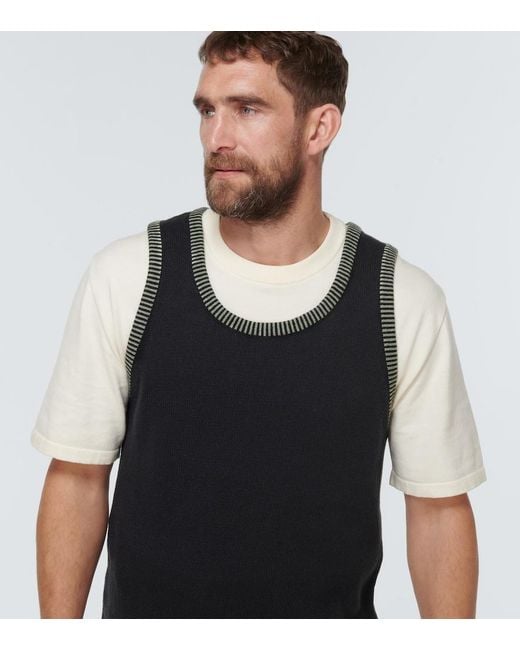 Commas Black Sleeveless Knitted Top for men