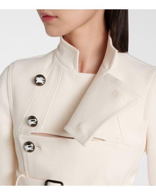 Burberry Natural Belted Cutout Jacket
