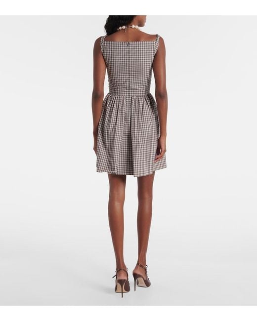 Vivienne Westwood Multicolor Mini Sunday Plaid Cotton Mini Dress
