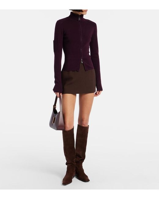 Wardrobe NYC Brown Virgin Wool Miniskirt
