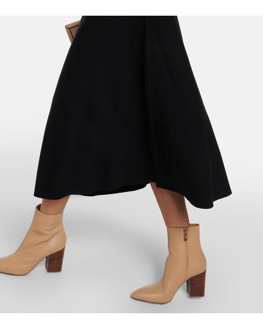 Gabriela Hearst Black Seymore Wool, Cashmere, And Silk Dress