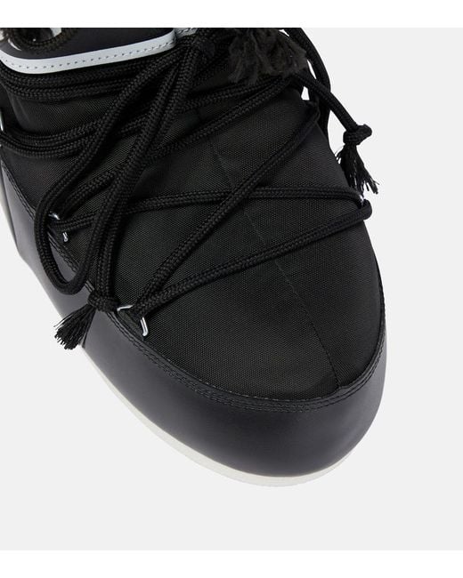 Moon Boot Black Icon Low 2 Lace-Up Nylon Snow Boots