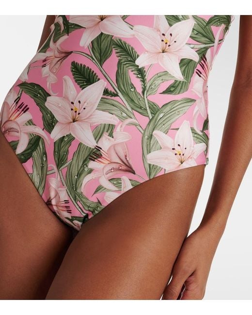 Agua Bendita White Ajonjoli Floral Swimsuit