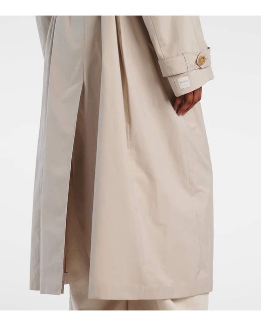 Max Mara Natural Trenchcoat Strench Aus Twill