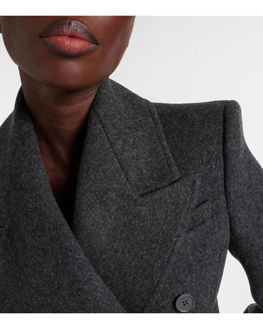 McQueen Black Double-Breasted Wool Jacket