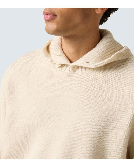 Pull En Alpaga Et Laine Melanges Lemaire pour homme en coloris White