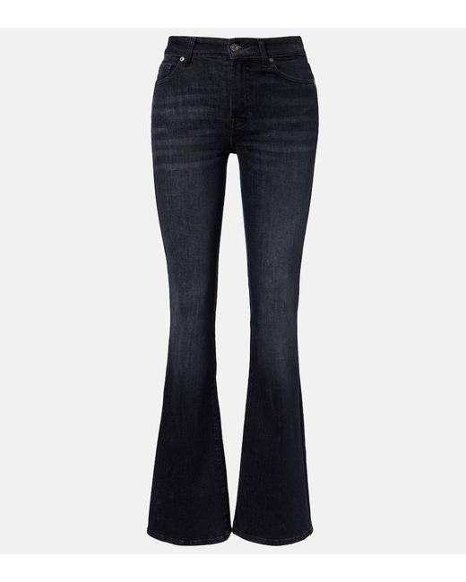 7 For All Mankind Blue Leggy Bootcut Jeans