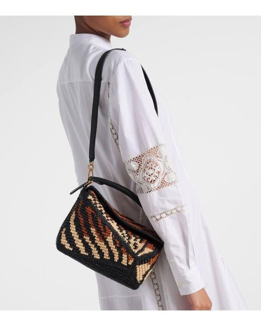 Loewe Black Paula's Ibiza Schultertasche Puzzle Edge Small