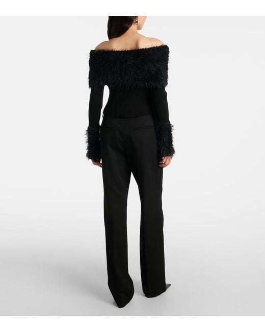 Jean Paul Gaultier Black Ribbed-Knit Top