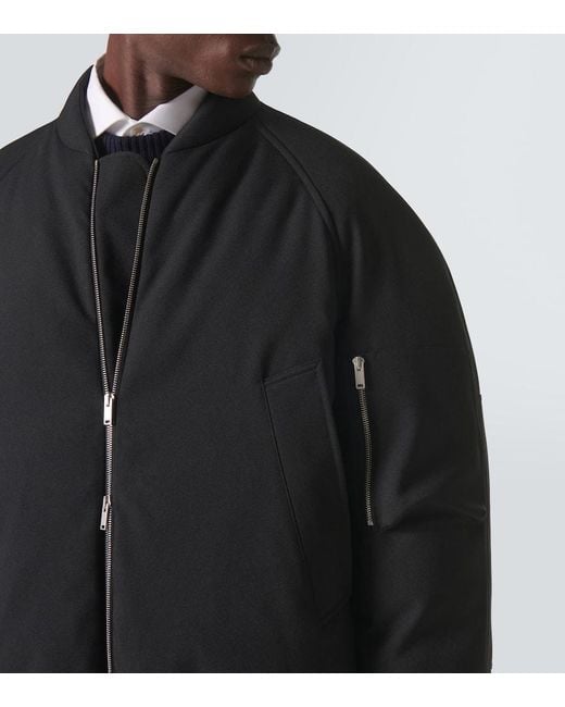 Jil Sander Oversize-Daunenjacke Aus Gabardine in Black für Herren
