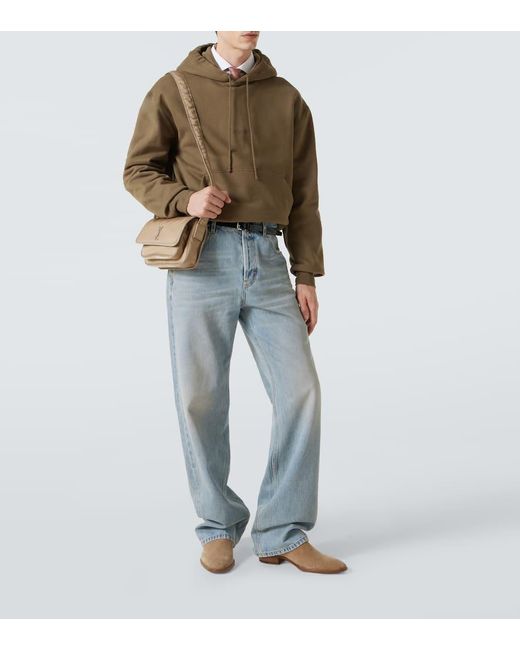 Saint Laurent Messenger Bag Niki Cassandre Small in White für Herren