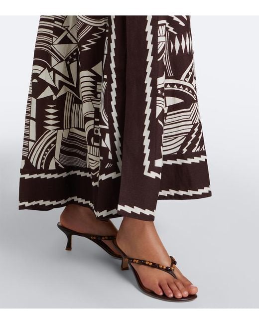 ALÉMAIS White Lori Printed Shirt Dress