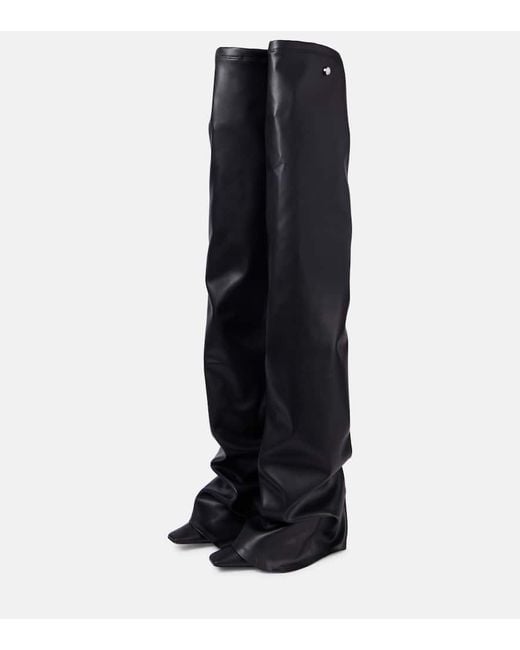 The Attico Black Overknee-Stiefel Robin Aus Lederimitat