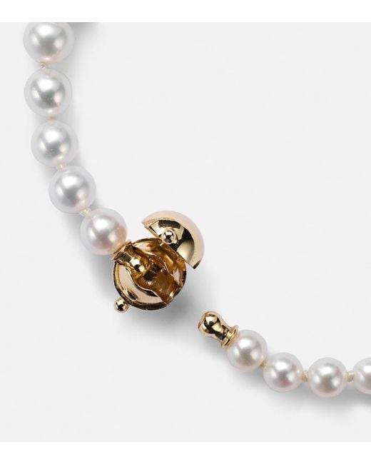 Sophie Bille Brahe White Petite Peggy 14Kt Bracelet With Freshwater Pearls