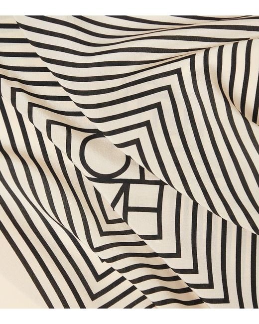 Totême Metallic Monogram Silk Scarf