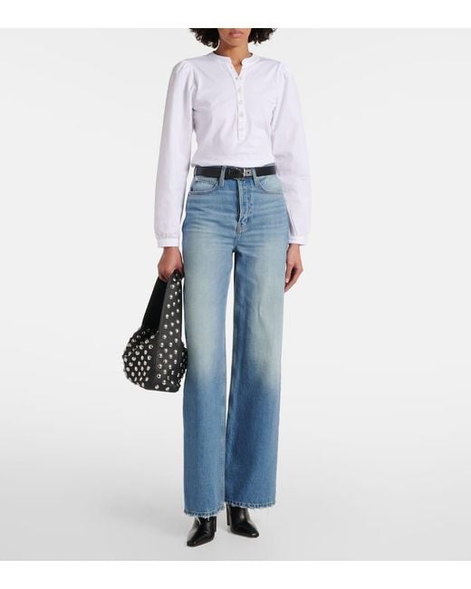 FRAME White Bluse Aus Baumwolle