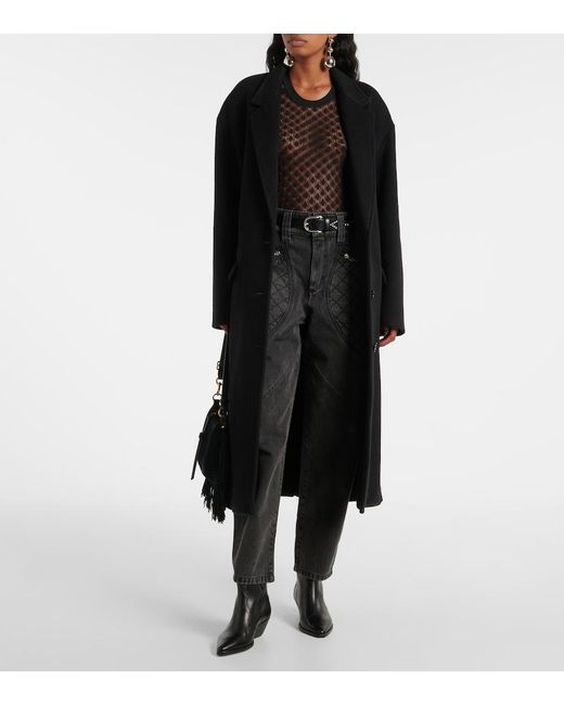 Isabel Marant Black Zavia Open-Knit Sweater