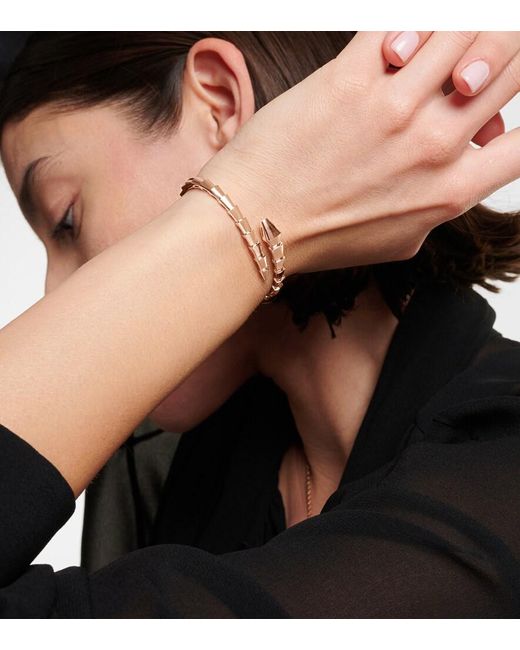 BVLGARI White Serpenti Viper 18Kt Rose Bracelet
