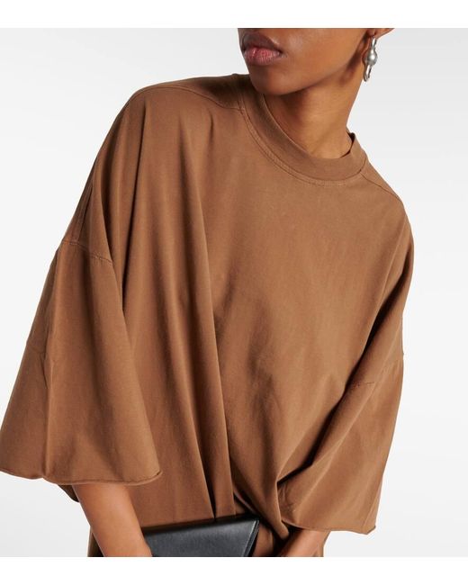 T-shirt oversize DRKSHDW in cotone di Rick Owens in Brown