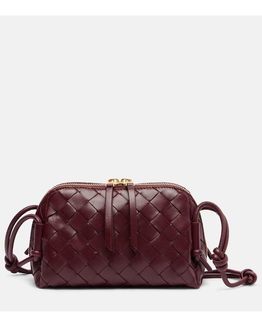 Bottega Veneta Purple Messenger Bag Concert Mini