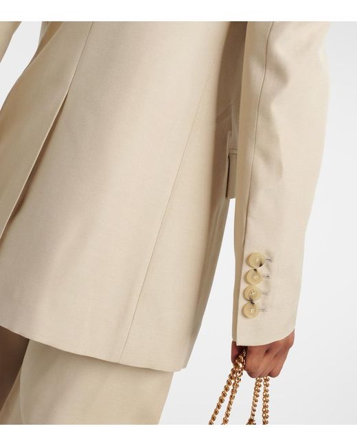 Stella McCartney Natural Double-Breasted Blazer