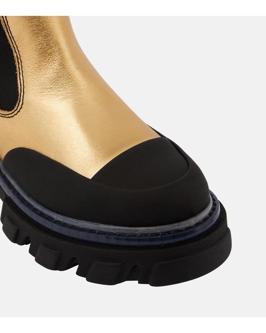 Bottines Chelsea En Cuir Metallise Ganni en coloris Black