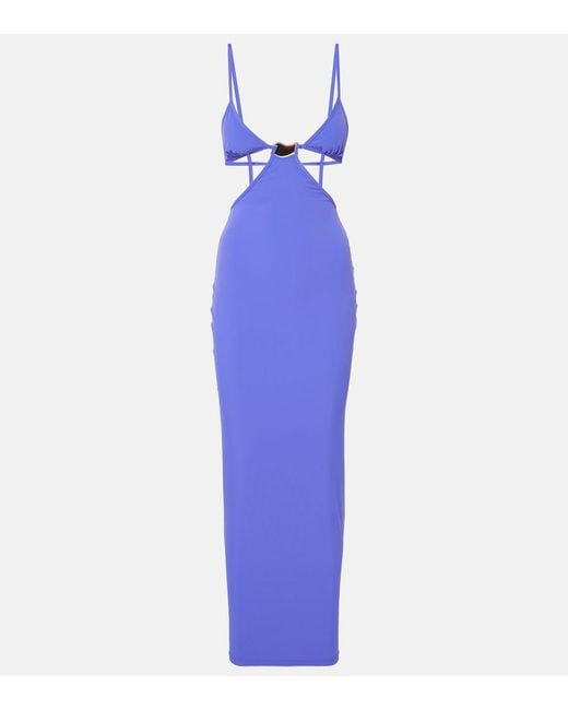 Christopher Esber Blue Cutout Maxi Dress
