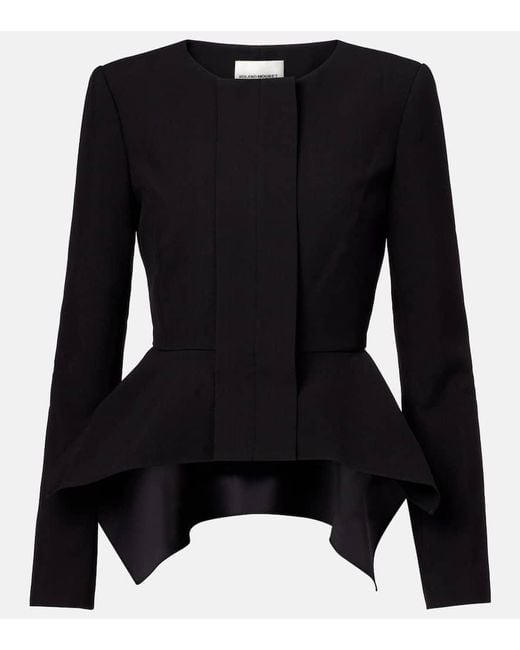Roland Mouret Black Jacke Aus Crepe