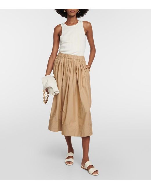 Co. White Ribbed Silk Tank Top