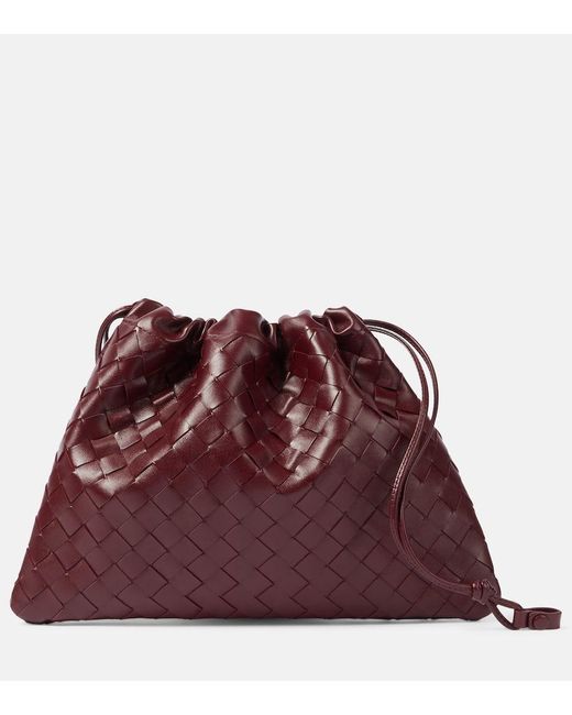 Bottega Veneta Red Dustbag Medium Leather Clutch