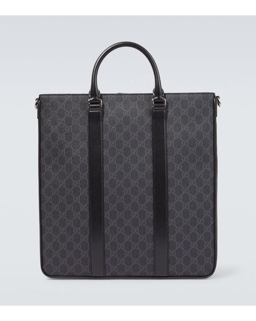 Gucci Tote Gg Supreme Medium Mit Leder in Black für Herren