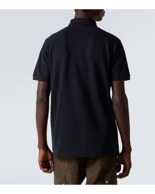 Stone Island Polohemd Compass Aus Baumwoll-Pique in Black für Herren