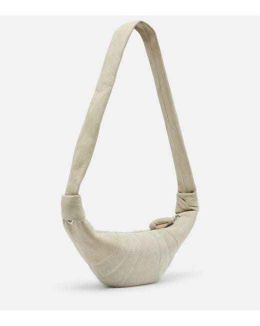 Lemaire White Croissant Small Leather Shoulder Bag