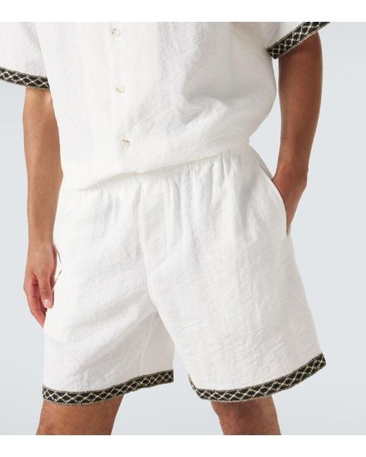 Shorts Con Croche Commas de hombre de color White