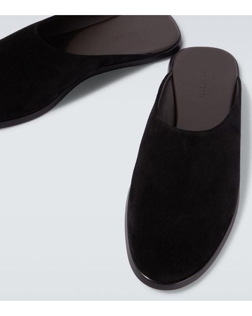 Fear Of God Black Suede Mules for men