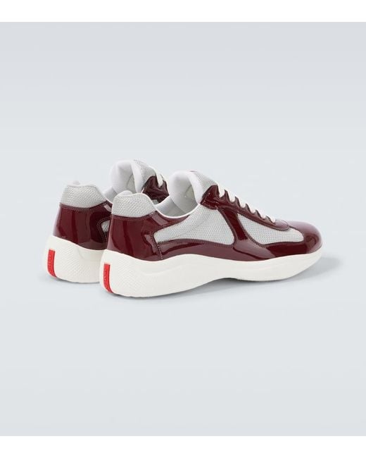 Prada Multicolor Patent Leather-Blend America's Cup Sneakers for men