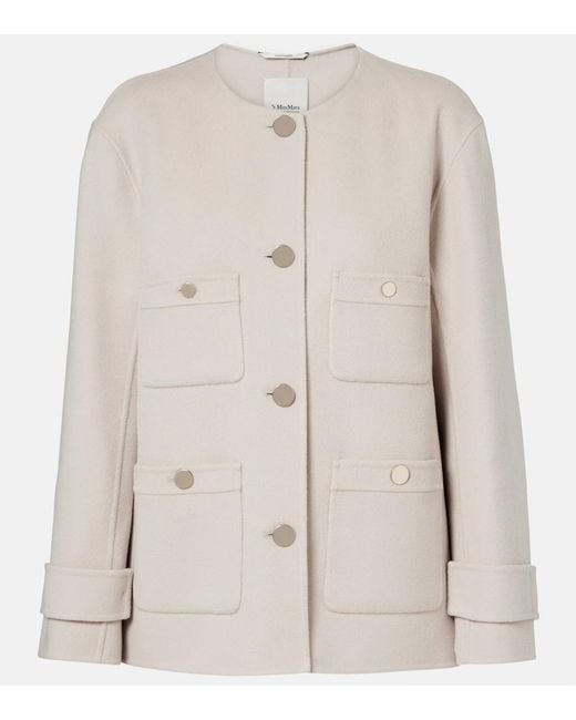 Max Mara Natural Alba Virgin Wool Jacket