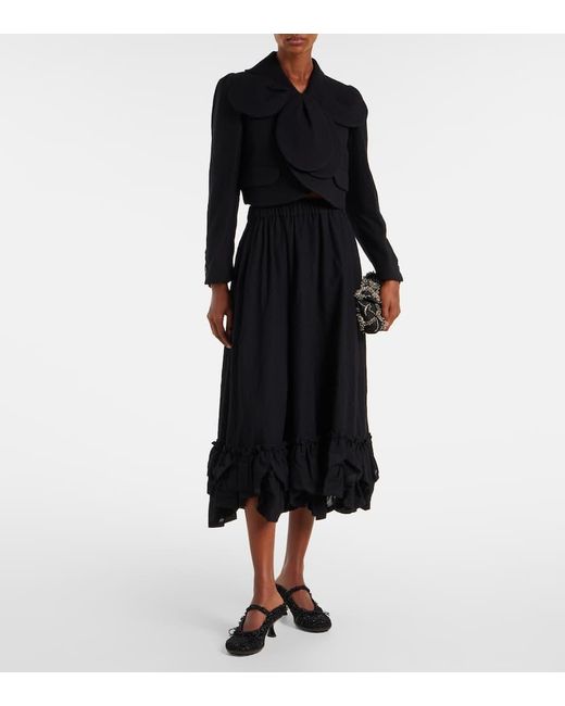 Noir Kei Ninomiya Black Cropped Wool Jacket