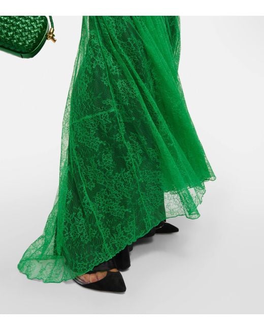 Nina Ricci Green Lace Gown